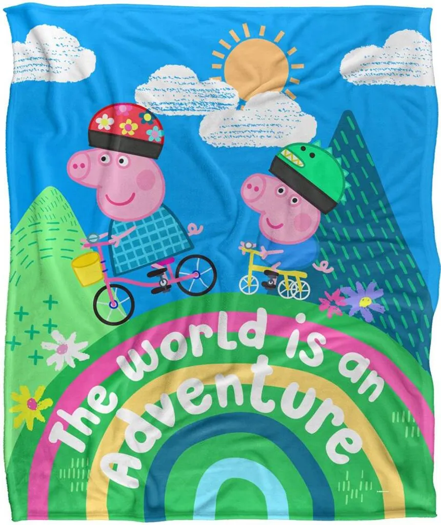 Couverture Peppa Pig Le Monde est une Aventure TV18761 Blanche et Moelleuse