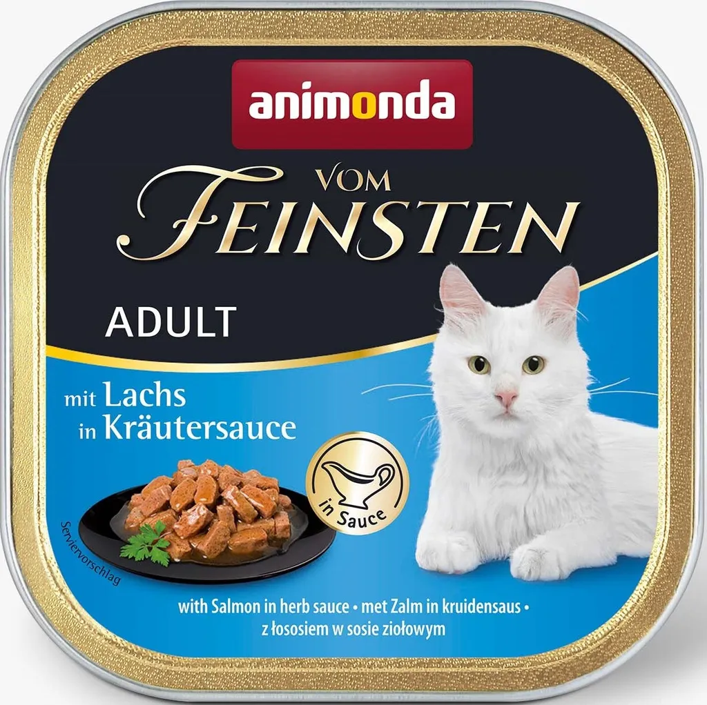 Animonda Vom Feinsten Saumon en Sauce aux Herbes pour Chat Adulte 32x100g