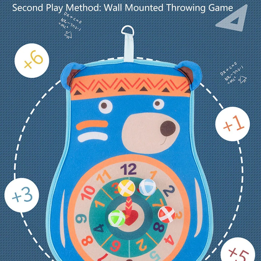 Cible de fléchettes pour enfants avec balles adhésives et jeu éducatif