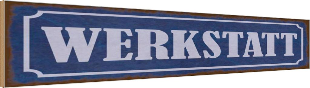 vianmo Holzschild 10x46 cm Werkstatt Spruch Zitat