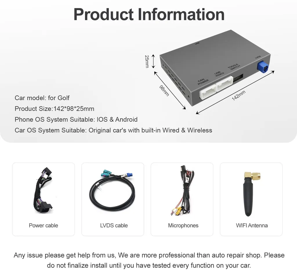 Module CarPlay Sans Fil Installation Facile MIB MIB2 Design Ultra Slim - 5