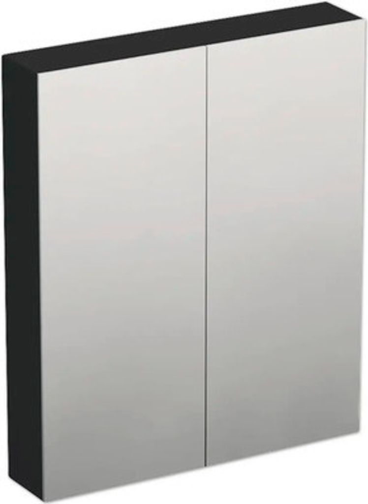 Jungborn Spiegelschrank TRENTA 60 x 14,4 x 72 cm schwarz zu U129 matt 2-türig IP 44