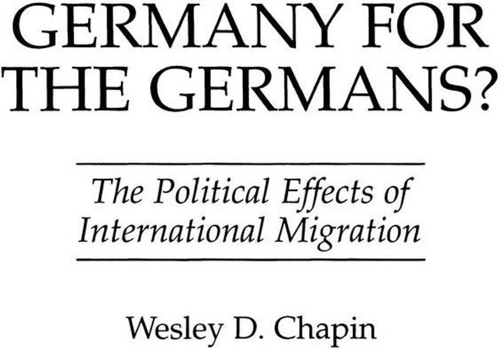 Germany for the Germans?