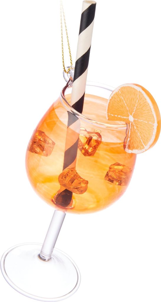 BRUBAKER Orange Cocktail Spritz - Skleněná vánoční ozdoba - Obrázek produktu 