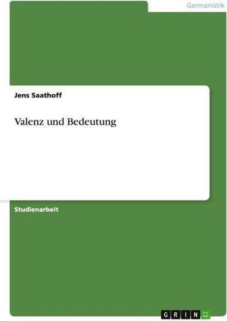 Valenz und Bedeutung