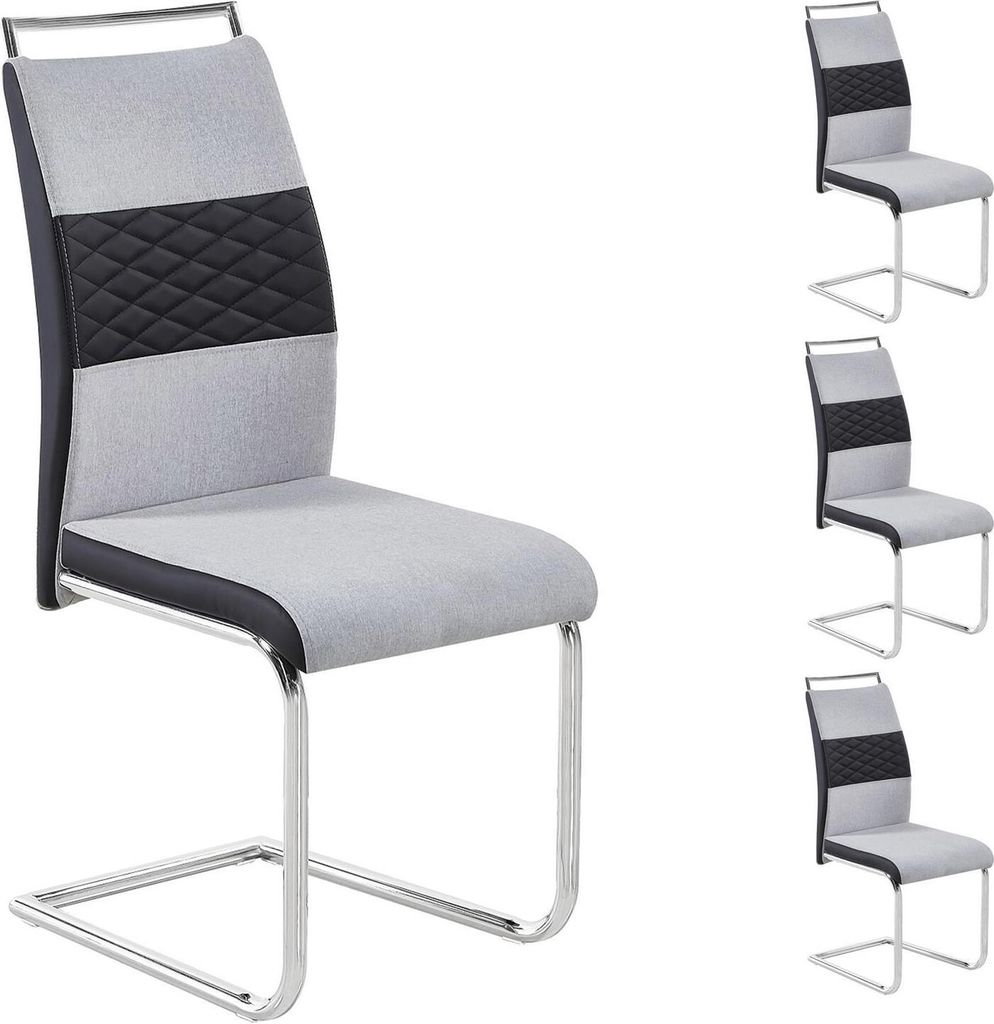 CARO-Möbel Esszimmerstuhl Schwingstuhl ERZA, Stoff, Produktbild 