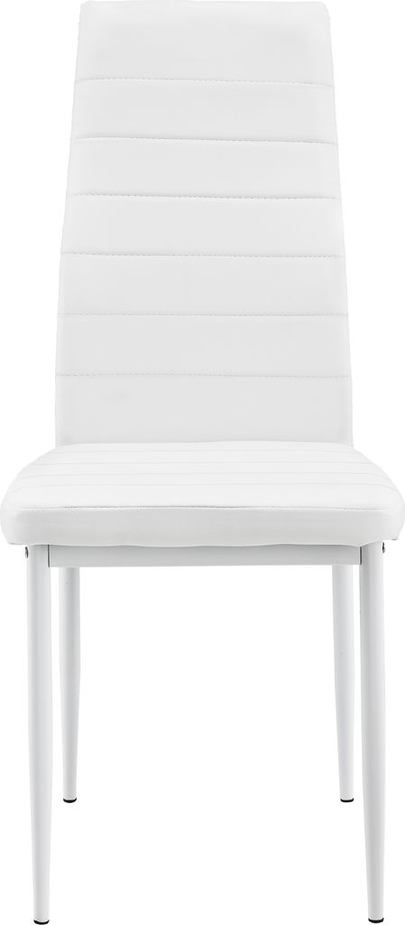2er-Set Stühle weiß Hochlehner Esszimmer Kunst-Leder Produktbild 3