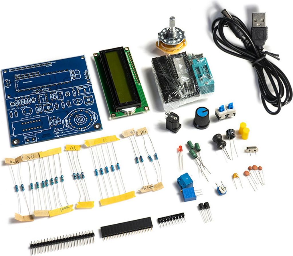 Elektronik-Bausatz für Kapazitätsmessgeräte, multifunktionales LCD-Display, Lötset