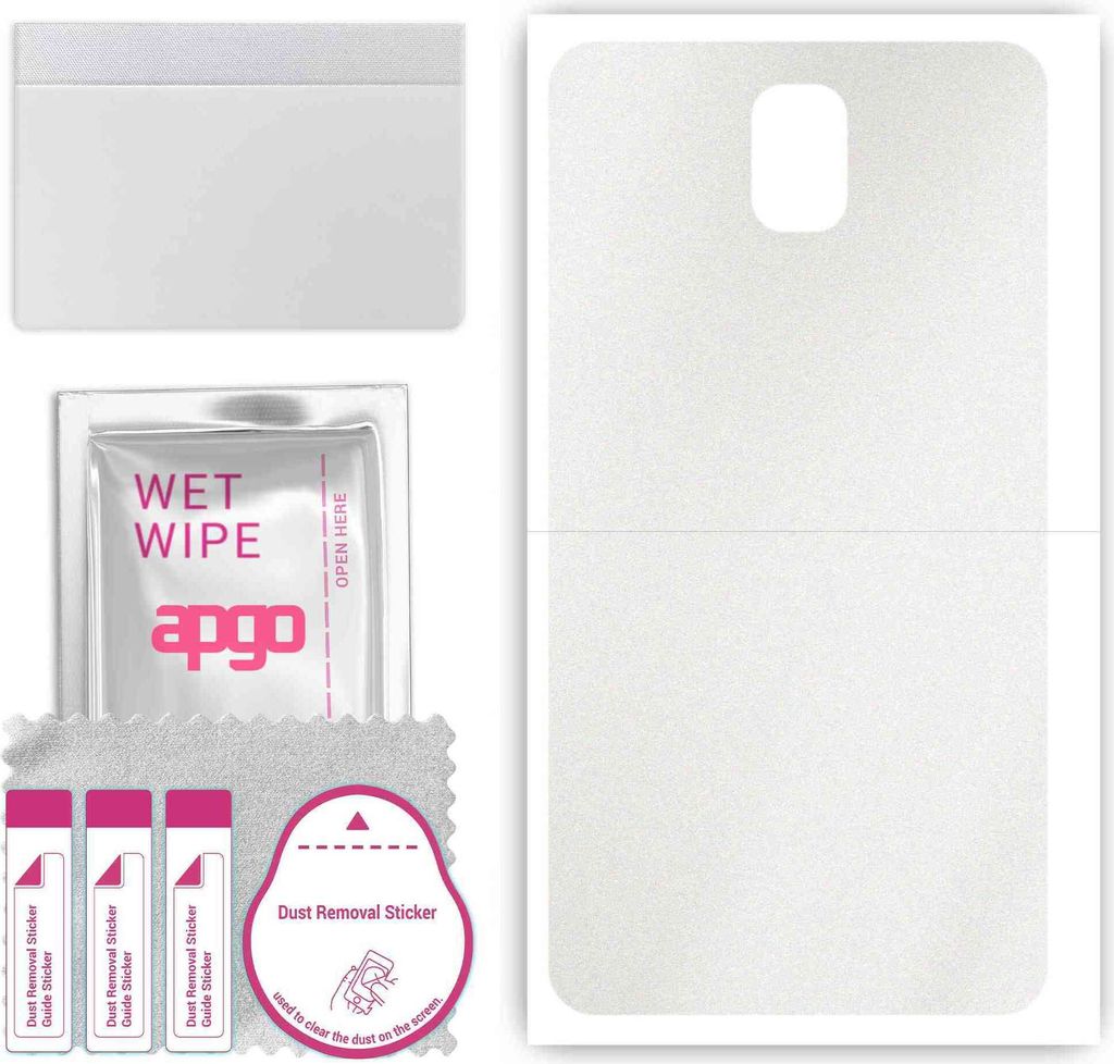 apgo Rückseite Schutzfolie, Skin, kompatibel mit Samsung Galaxy Note 3, Hinten Displayschutzfolie aus Vinylfolie, kratzfest, einfache Montage - Ma...