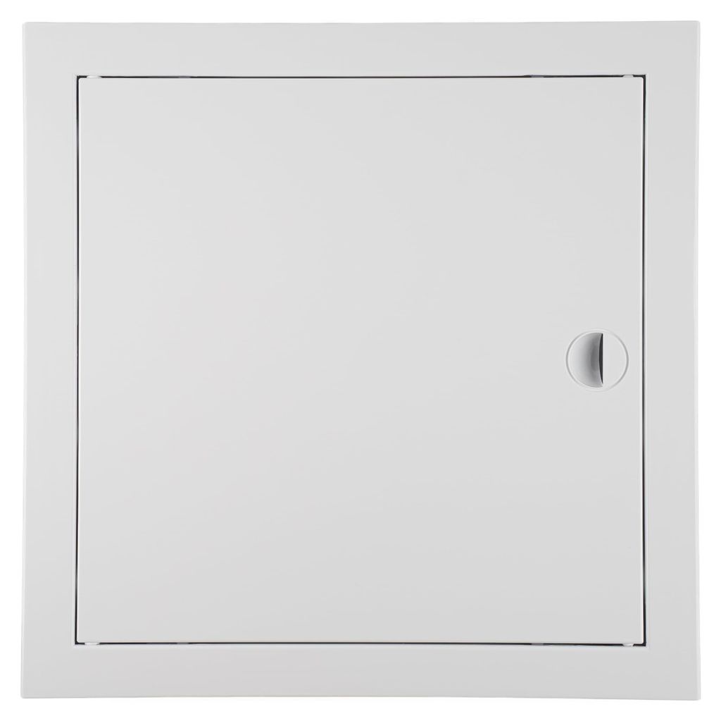ADGO - Revisionsklappe 10x10 Revisionstür, Metall - Weiß, mit Rahmen