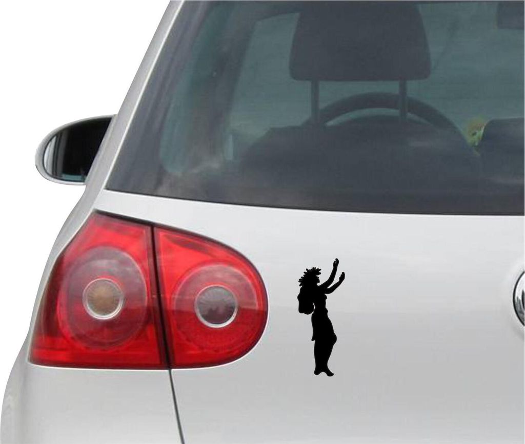 Aufkleber / Autoaufkleber - JDM - Die cut - HULA GIRL - Hawaiian Dancer - Auto, Truck, Notebook, Laptop - Folie Decal Sticker #1164 - schwarz - 190...