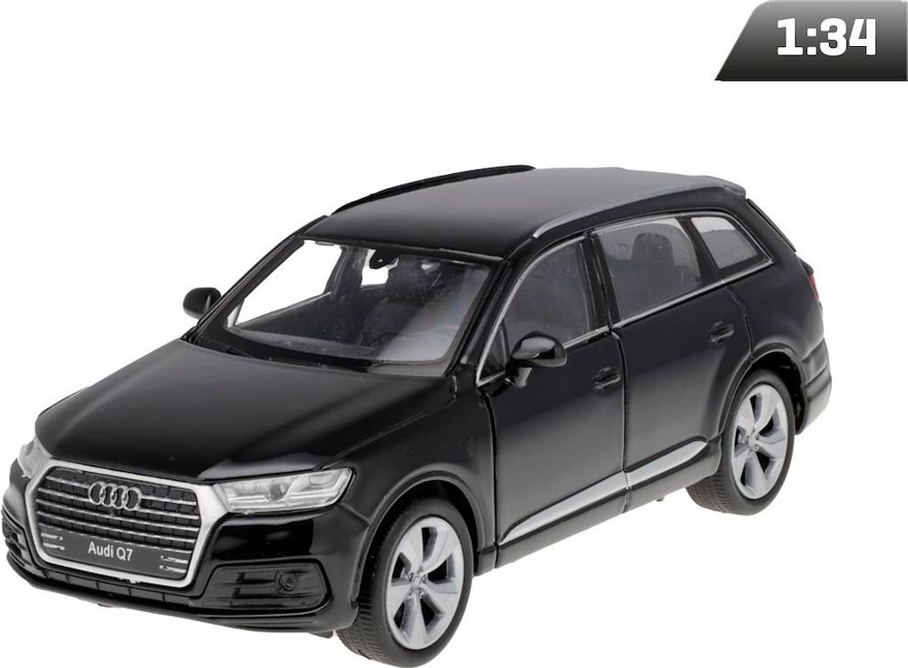 Model Audi Q7 2015 1:34, čierny, otváracie dvere Obrázok produktu 
