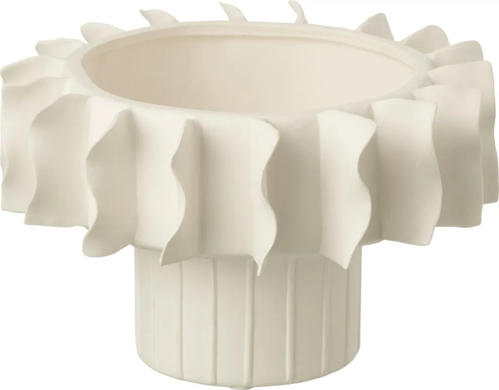 J-Line Vase Helix Rond en Céramique Blanc Petit Modèle Déco Design