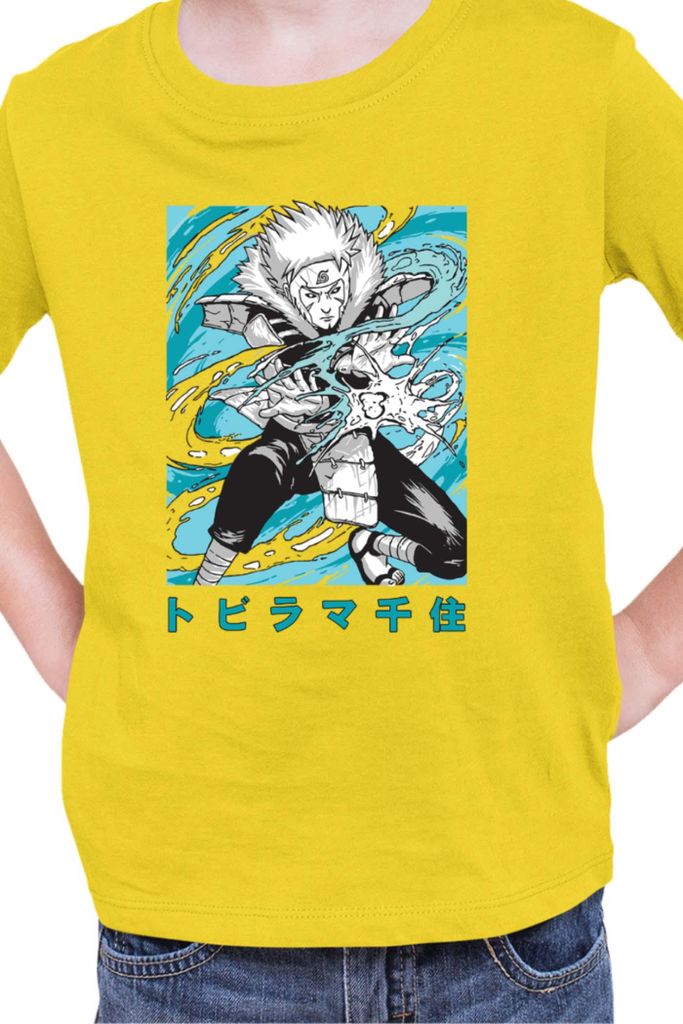 Kinder T-Shirt Naruto Tobirama Senju, 5-6 Jahr - 116 / Gelb