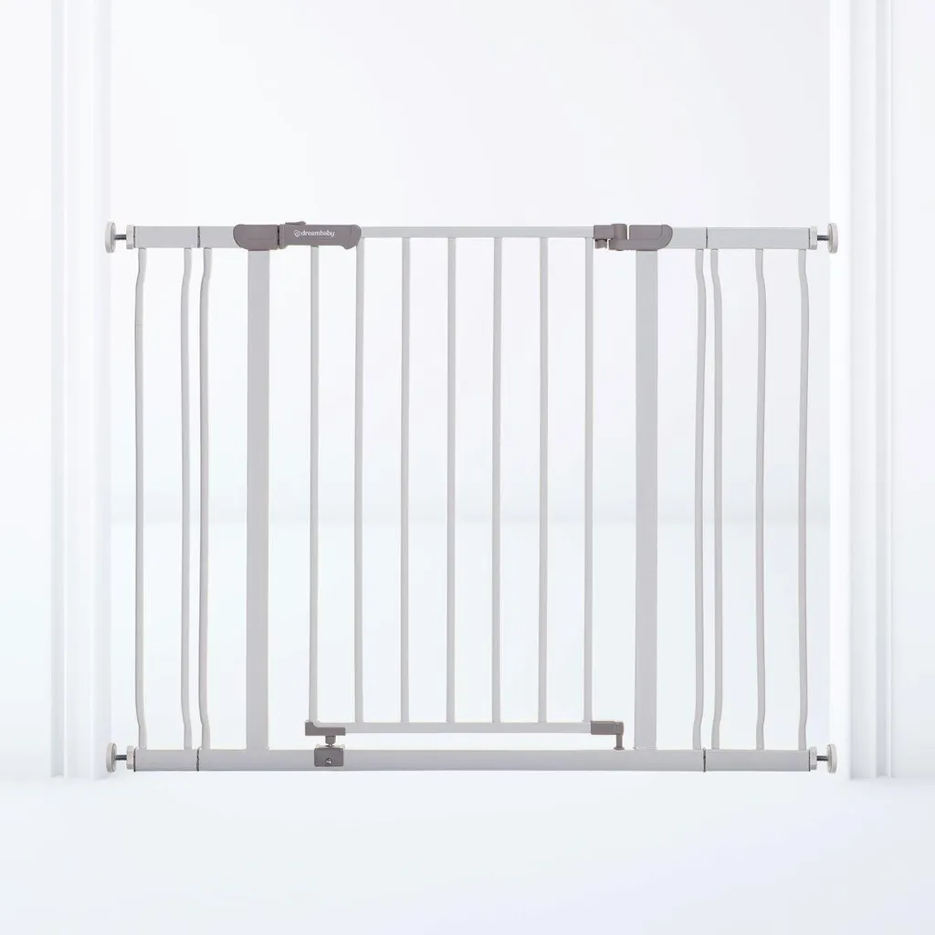 Barrière de sécurité bébé pour porte et escalier Dreambaby blanche 108cm