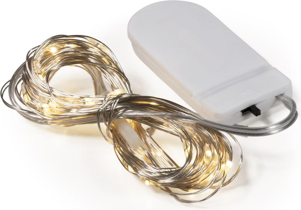 LED Draht-Lichterkette McShine Micro 50 LEDs warmweiß Produktbild 