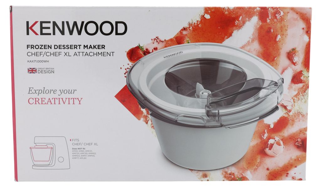 Kenwood KAX71.000WH, Gefrorene Dessertmaschine, Weiß, Produktbild 