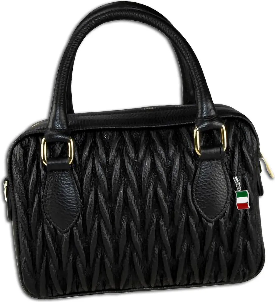 Florence Femme Sac à Main en Cuir Noir OTM815S - Sac à Bandoulière Chic