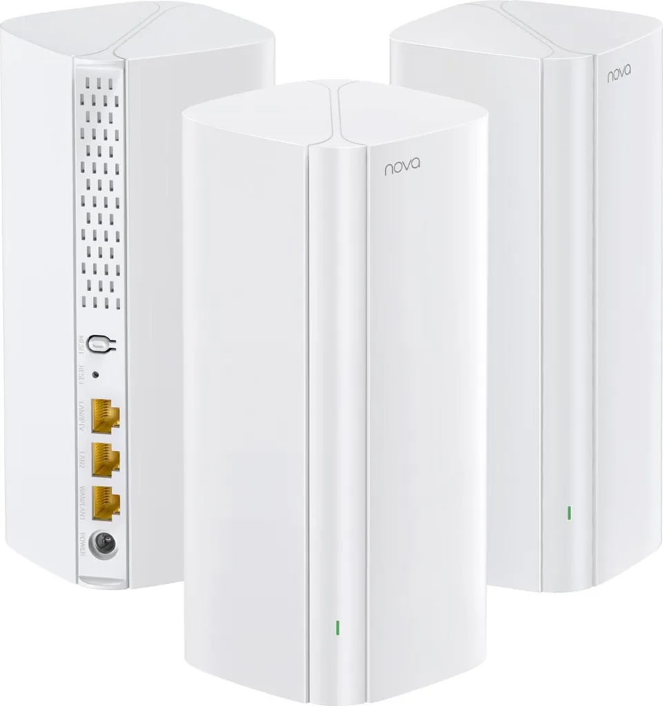 Tenda Nova MX12 Pack de 3 Système Mesh WiFi 6 AX3000 Gigabit WPA3 VPN