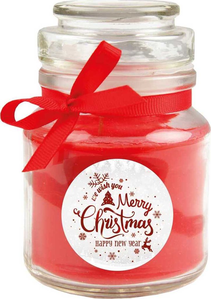 HS Candle "Weihnachten" Duftkerze im Bonbonglas - viele Motive zur Auswahl, Ideale Weihnachtsdeko zur Adventszeit