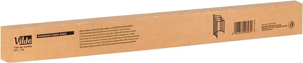 Porte-serviettes sans perçage noir Vilde : solution gain de place bain - 8