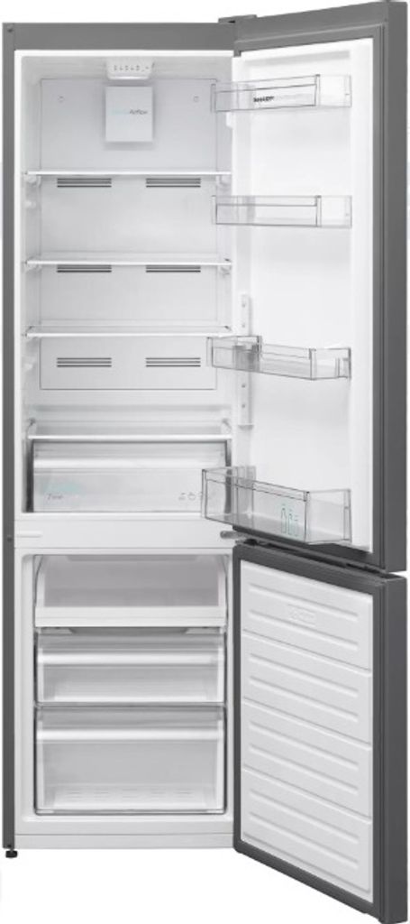 60 cm breiter, 270 l fassender no-frost-kühlschrank in silber Sharp SJFBA05DTXLE
