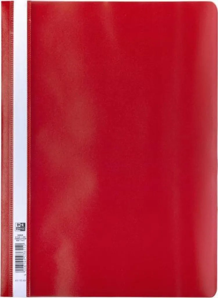 Oxford Chemise à lamelles A4 en PP rouge pour 160 feuilles - Lot de 10