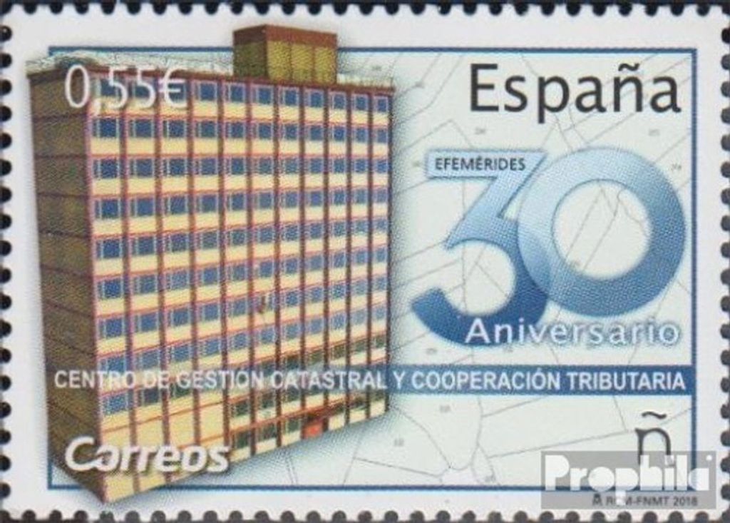 Briefmarken Spanien 2018 Mi 5292 (kompl.Ausg.) postfrisch Zentrum für Katasterverwaltung