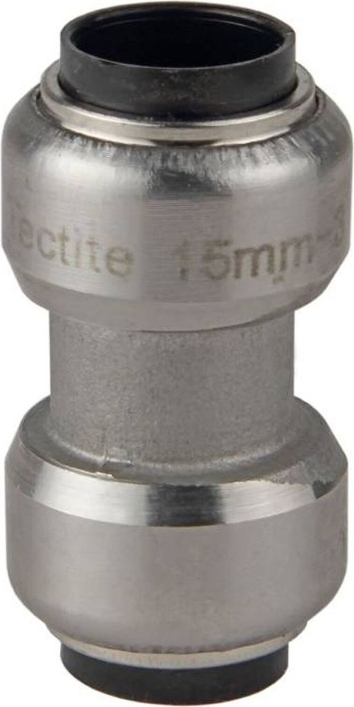 Edelstahl Steckfitting Tectite Schiebemuffe ohne Anschlag 15 mm DVGW