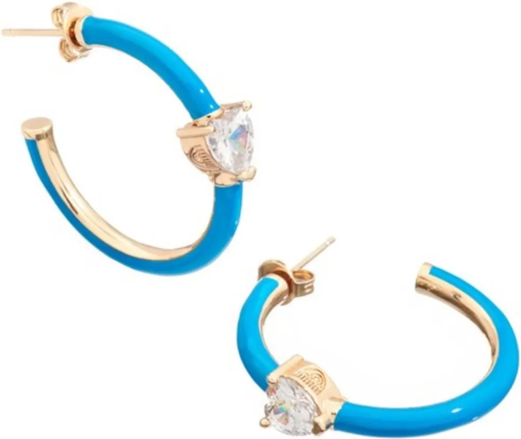 Orecchini Chiara Ferragni J19AVI20 Love Parade - Originali in Oro e Blu
