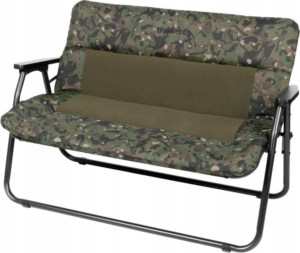 Trakker RLX Angelbank für 2 Personen, 103 cm breit, gepolstert, klappbar, Sitzhöhe 38 cm
