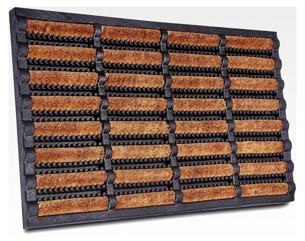 Fußmatte aus Kokos und Gummi 40x60cm – rutschfeste Schmutzfangmatte für Innen und Außen