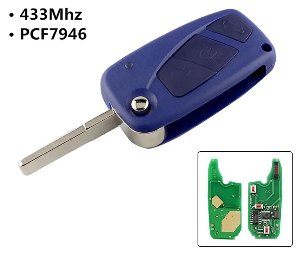 Télécommande 3 boutons d'accès sans clé pour motorisation bleue