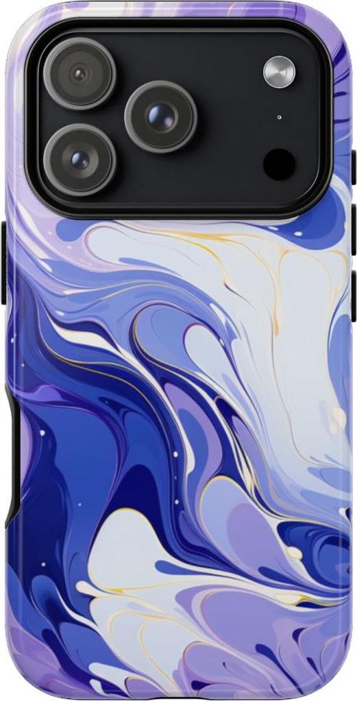 Marmoriertes Lavendel-Indigo-Design – Hülle Kompatibel mit iPhone 17 Pro