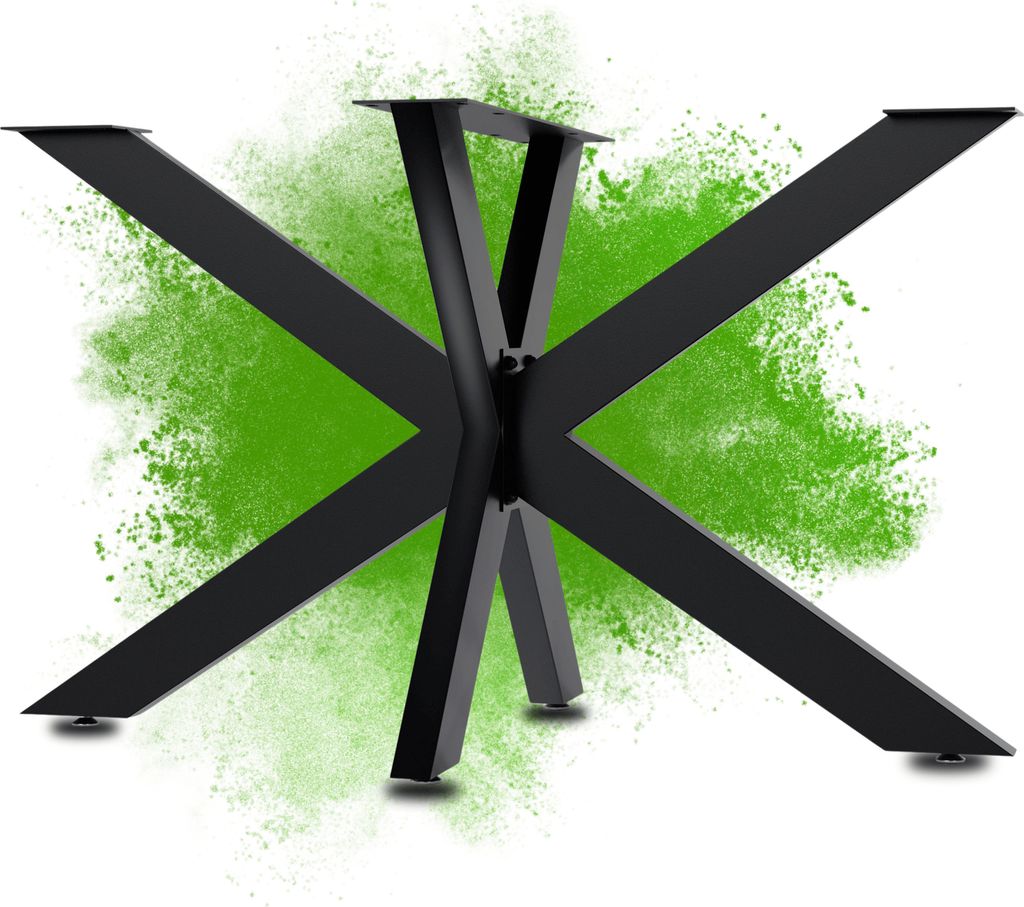 DELUKE Tischgestell Metall THORN - Stahlgestell beschichtet, 71x120x68cm HxBxT| Tischbeine Outdoor Tischfüße Gestell für Esstisch Küchentisch...