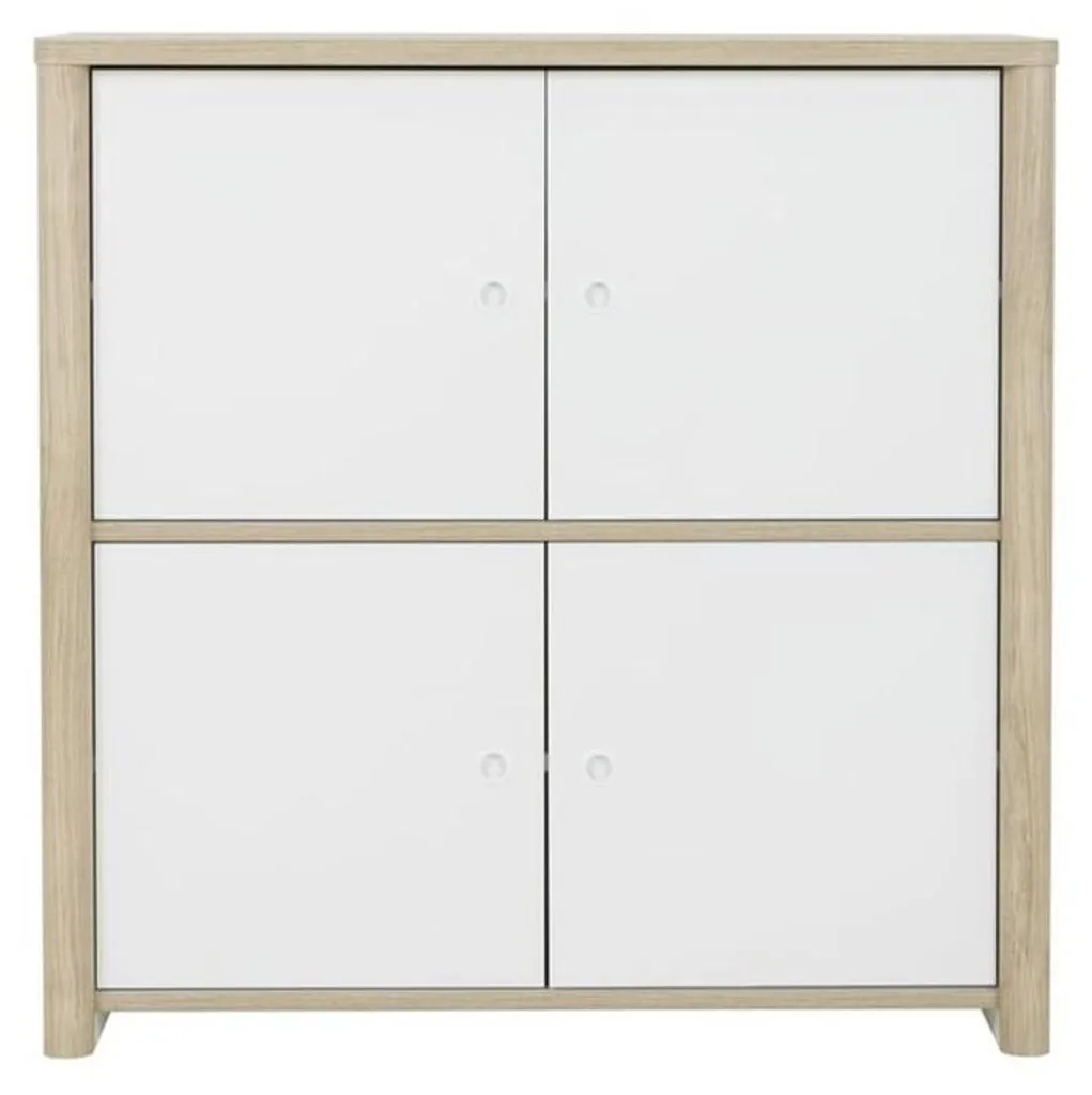 Buffet bas 4 portes en bois MATIS L100 cm pour vaisselle et salon