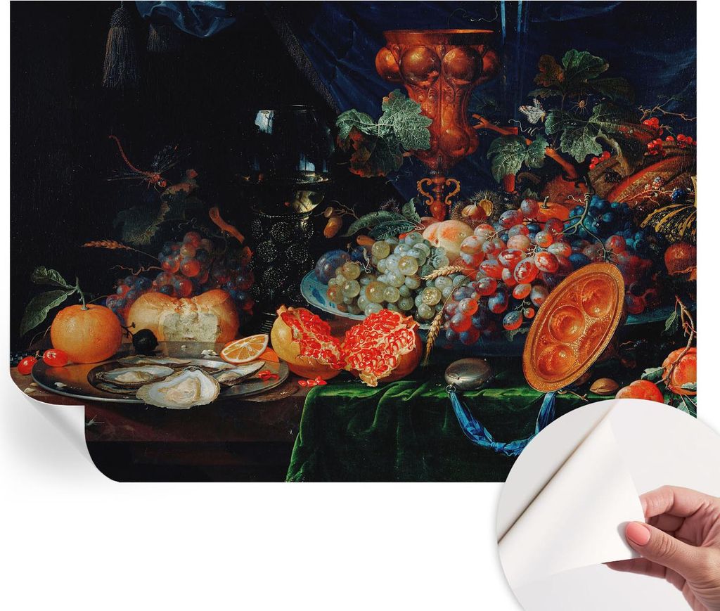 Selbstklebende Wandtapete - Dekorative Tapete für Wohnzimmer - Klebefolie für Wandbilder - Tapetenfolie für Wanddekoration - 208x146 cm - Frucht...