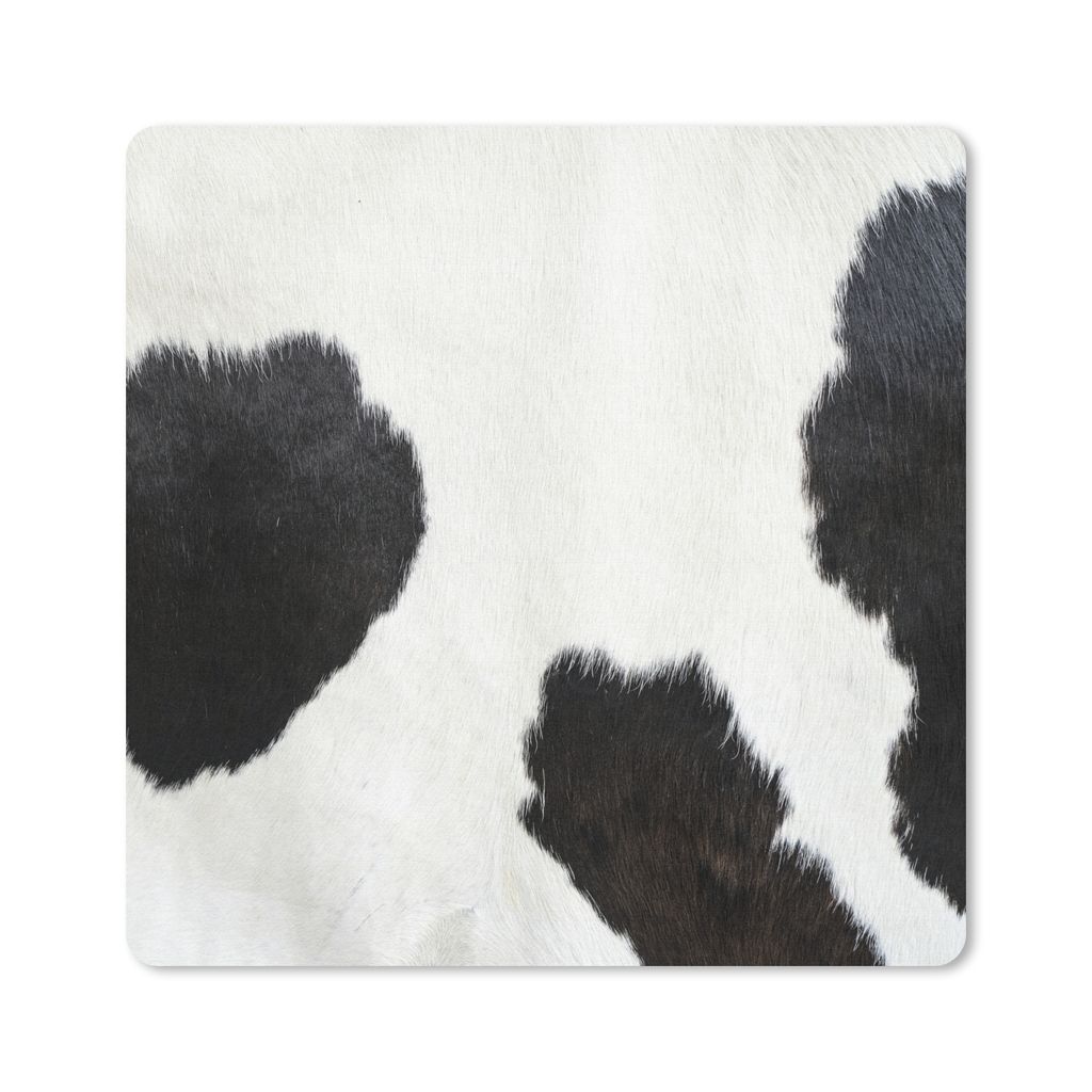 MuchoWow Mauspad Mousepad Tiermuster - Kühe - Pelz 20x20 cm - Mousepads - Maus Mat - Pad - Mausunterlage - Desk Mat - Bureauartikeln