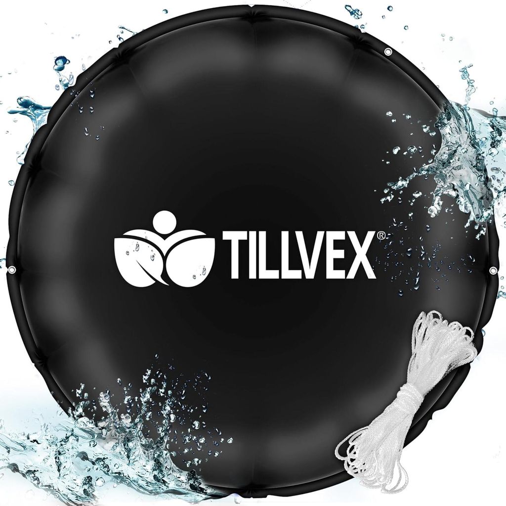 tillvex® bazénový vankúš zimný XXL 400cm okrúhly čierny | Obrázok produktu 