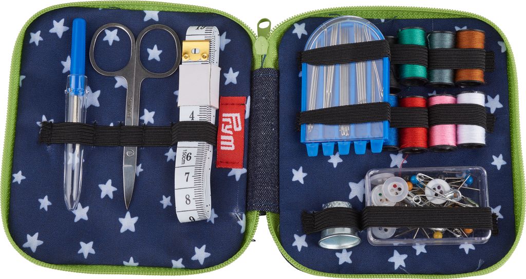 Prym Näh-Reiseset Jeans 11x12x3 cm Praktisches Nähzubehör für unterwegs