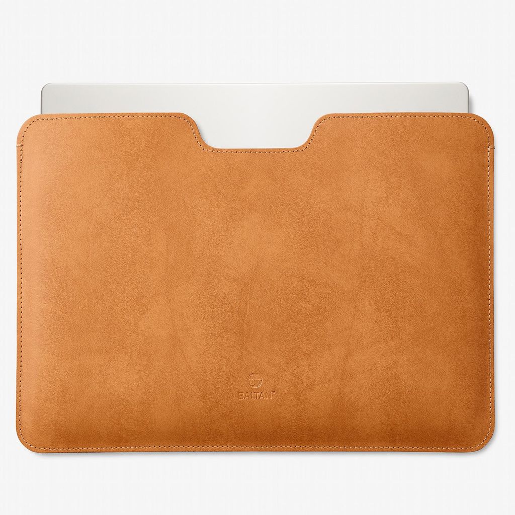 Laptoptasche speziell für Laptop MacBook Air 13 M3, Schutzhülle, Top-Loading, Baltan Razor braun