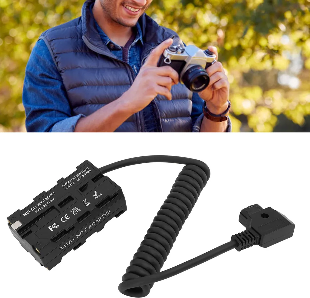 Coupleur NP-F970 D-Tap Anti-Coupure pour Moniteur et Appareil Photo