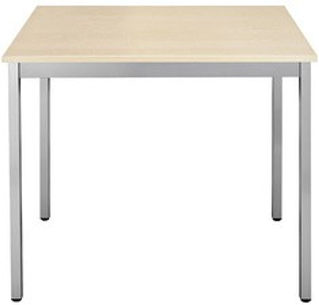 SODEMATUB Mehrzwecktisch ahorn, alu rechteckig, Vierkantrohr alu, 120,0 x 80,0 x 74,0 cm