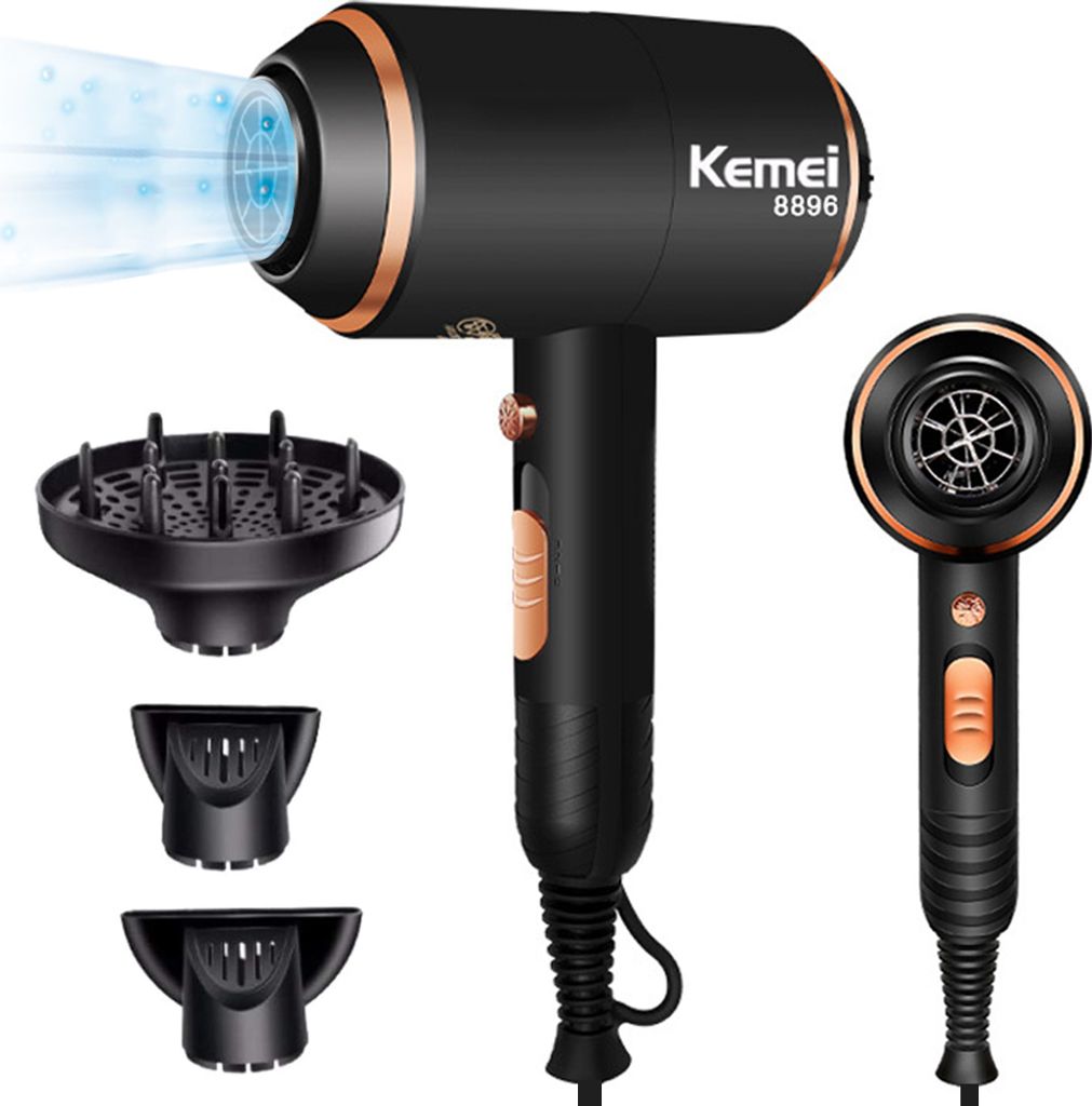Haartrockner mit 3 Diffusor, Haarfön Profi Fön Ionen 1700 Produktbild 1