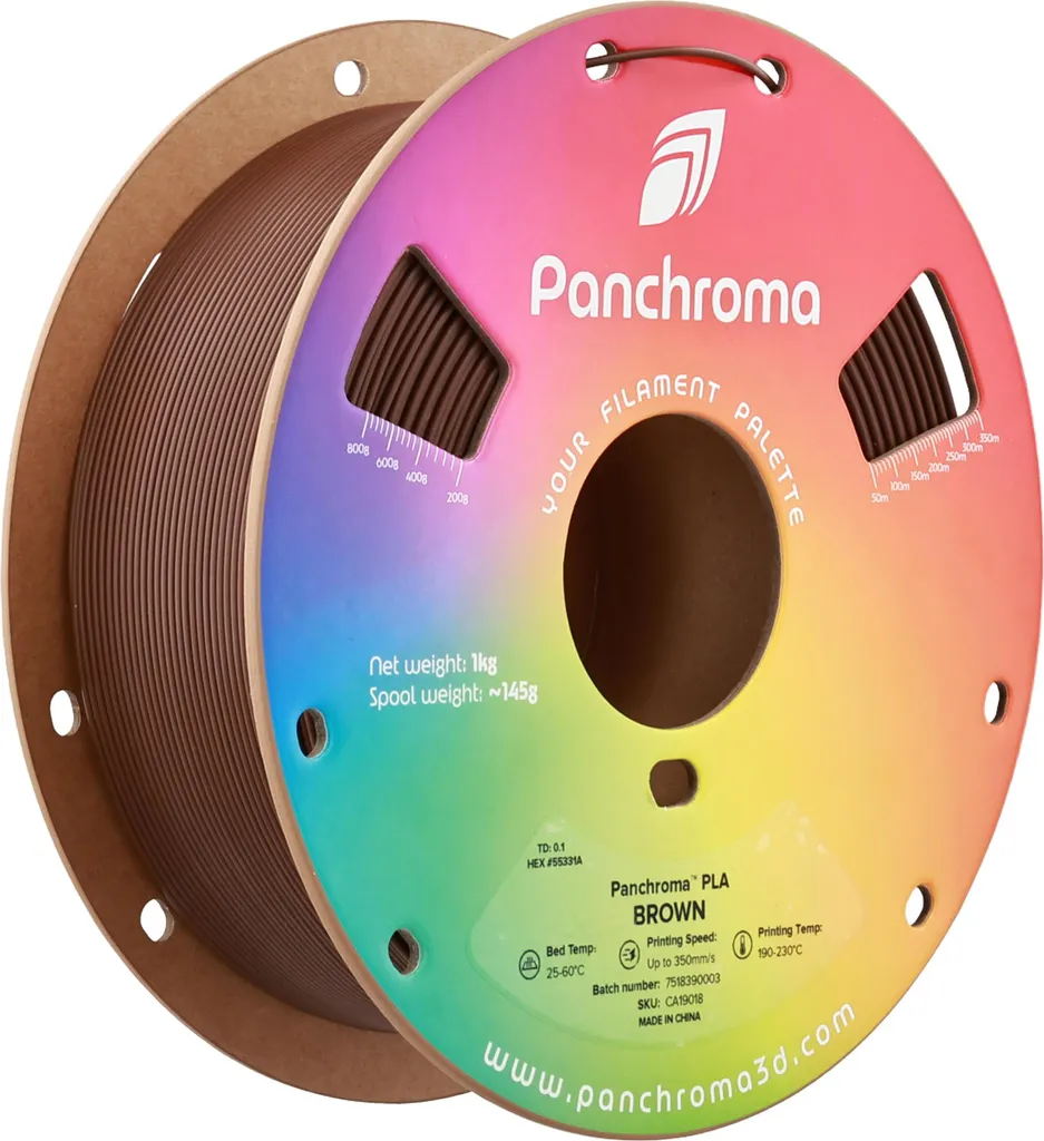 Polymaker Panchroma PLA Marrone 1.75mm 1KG | Filamento Effetto Legno Opaco