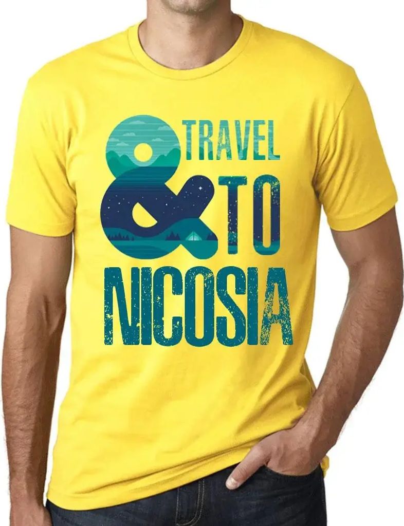 Herren Grafik T-Shirt Und Reisen nach Nikosia – And Travel To Nicosia – Öko-Verantwortlich Vintage Jahrgang Kurzarm Lustige Druck Geburtstag G...