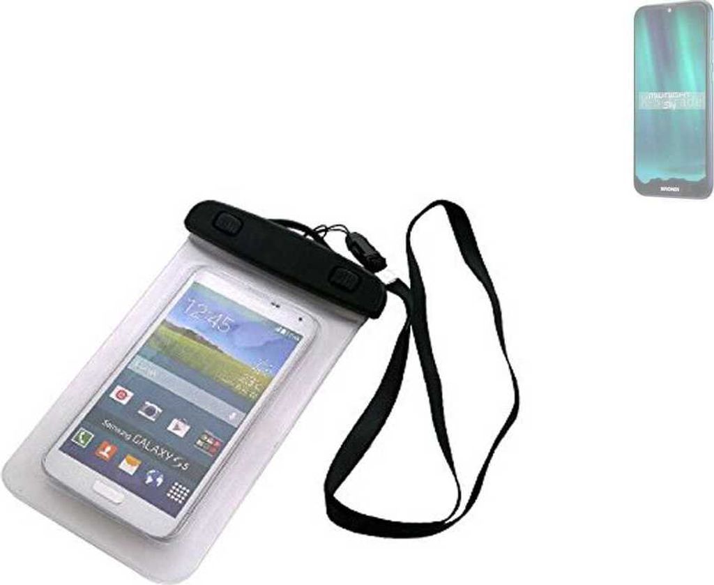 K-S-Trade Schutz Hülle Handy Hülle Kompatibel mit Brondi Midnight Sky Beach Bag wasserdicht 16cm x 10cm Schutzhülle Staub Sand Flachwasser Beachbag