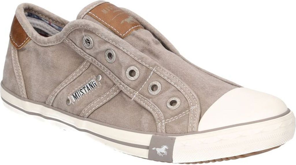 Mustang Damen Slipper bequeme Sneaker Halbschuhe 1099-409, Größe:37 EU, Farbe:Grau