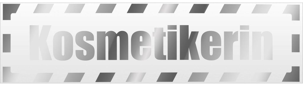 Kiwistar Kosmetikerin gestreift Magnetschild Schild magnetisch - 60cm Chrom - Magnetfolie für Auto PKW Kfz