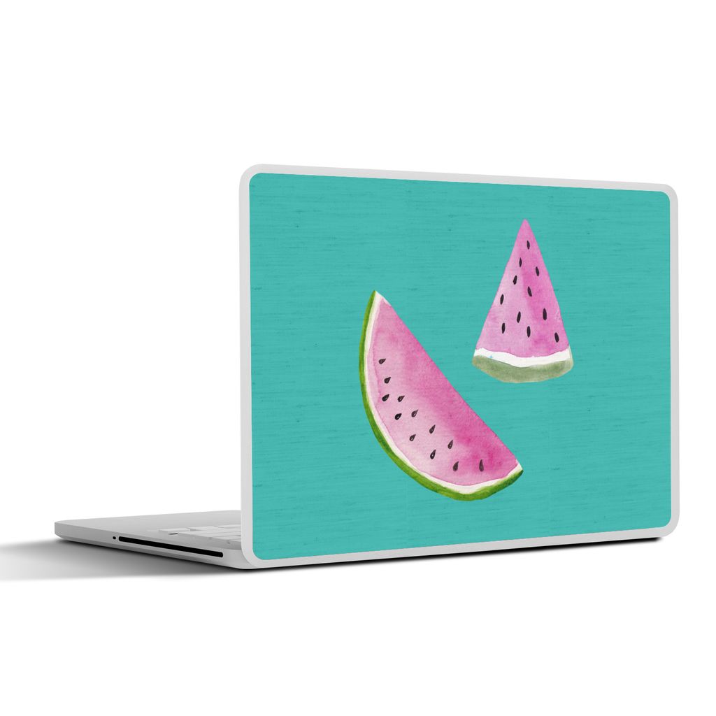MuchoWow Laptop Aufkleber Sticker Cover Wassermelone - Obst - Blau 25x18 cm - Laptop-Deko
